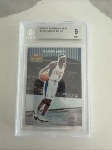 Darius Miles Bowman's Best #103 2000-01 Rookie Card #'d 446/499 Beckett 9 come nuova - Foto 1 di 3