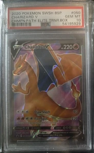 2020 Pokemon Champion's Path ETB Promo Charizard V SWSH050 - PSA 10 GEM MINT - Picture 1 of 2