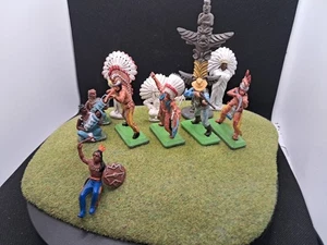 Lote de figuras de 1971 vintage de indios nativos americanos de Gran Bretaña #a1 - Imagen 1 de 5