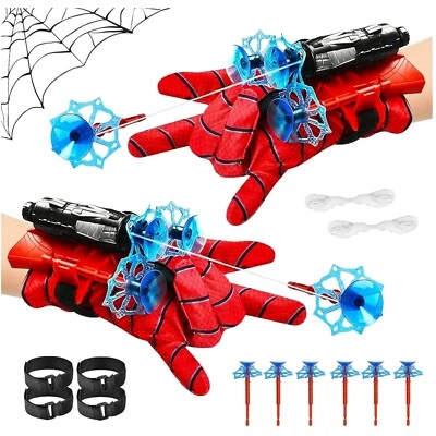 Kinder Spiderman Handschuhe Spielzeug Set, Launcher, Cosplay, Halloween