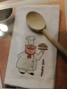 Le Chef Huck Towel OOP Magazine Cross Stitch PATTERN  (L) - Picture 1 of 1