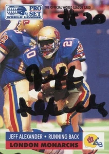 1991 NFL Pro Set JEFF ALEXANDER Signed Card auto autograph BRONCOS SOUTHERN - Picture 1 of 1