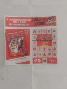 LAMINAS CON 2 CROMOS LIGA ESTE 2023-24 CROMOS CONMEMORATIVOS - Picture 1 of 2
