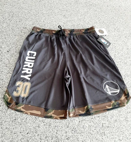 Stephen Curry #30 Golden State Warriors Camouflage NBA Basketball Shorts Mens L Cover