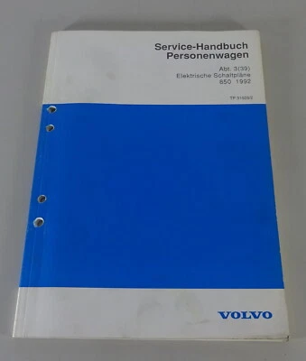 Manuale Di Officina Elettrico / Schemi Elettrici Volvo 850 Anno 1992 - Immagine 1 di 3