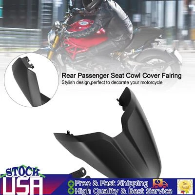 Rear Passenger/Pillion Seat Cover Fairing For Ducati Monster 797 821 1200 Black Foto 1 de 4