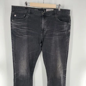AG Adriano Goldschmied 38x31 EVERETT Slim Dritto Nero, Dk Grigio Ag-ed Denim - Foto 1 di 9