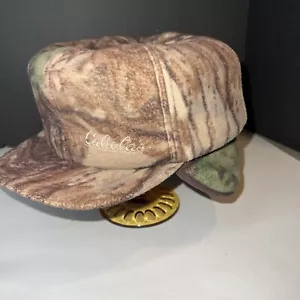 Vintage Cabelas Fleece Hat Mens Size Large Tree Bark Camo Ear Flap Made In USA - Picture 1 of 9