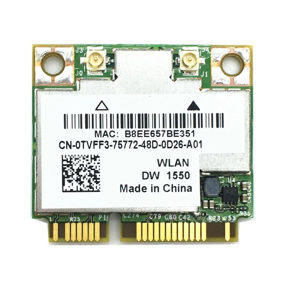 Dell Wireless DW1550 Precision M4800 WiFi Card BlueTooth 4.0 TVFF3 0TVFF3 - Image 1 of 1