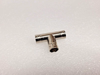 BNC Female to Dual 2 Female F Jack Triple T Coaxial Adapter Connector Splitter - Image 1 of 4
