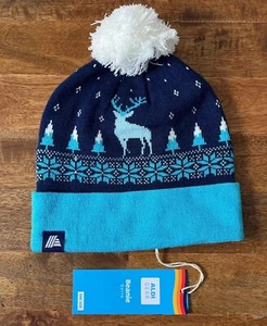 Aldi Beanie Cuff Pom Winter Holiday Merch Drop Hat Cap Tree Reindeer Flurry NEW - Picture 1 of 2