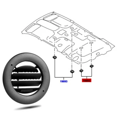 Conducto de ventilación de aire acondicionado techo techo techo techo para Ford Explorer Flex Lincoln MKT Foto 1 de 4