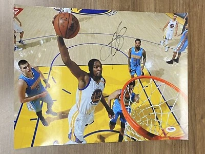 KEVIN DURANT AUTOGRAPHED 16x12 Golden State Warriors Photo PSA/DNA - Image 1 of 3