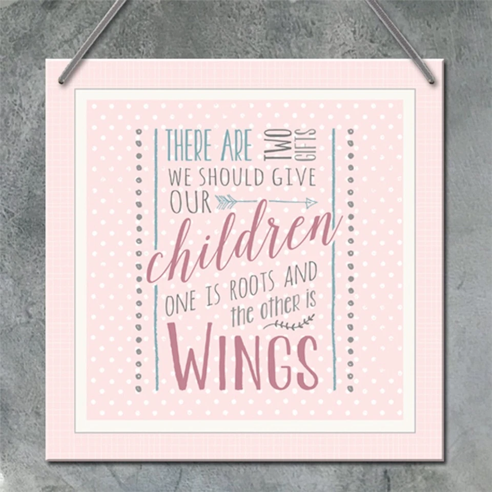 Letrero cuadrado de dos regalos que debemos dar a nuestros hijos Foto 1 de 1