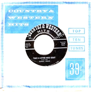 JOHNNY SINGER: TAKE A LETTER MISS GRAY / GONE .. 45 RPM -6342 - Picture 1 of 3