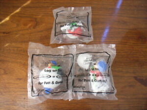Lot of 3 Carl's Jr Peanuts 40 Years A Charlie Brown Xmas Toys 2005 Snoopy Set