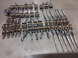 Lt Duty Pulleys Micro Double Sheave FIXED EYE Attachment 3/16 inch Max Line Mini - Picture 1 of 7