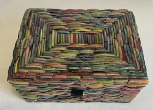 Joyero varilla de vidrio hecho a mano multicolor - Imagen 1 de 10