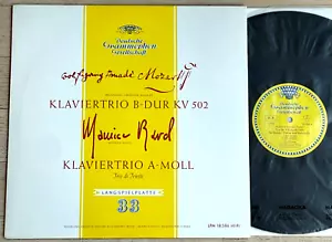 TRIO DI TRIESTE piano trio RAVEL MOZART 1959 ED1 TULIP DGG LPM 18584 MINT - Picture 1 of 4