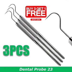 Dental Explorer #23 Shepherd’s Hook Probe - Single Ended, 3-teiliges Set, Präzision - Bild 1 von 3