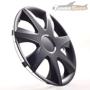 4 Radkappen Radzierblenden 15 Zoll Run Carbon Dark carbon / schwarz für Citroen - Imagen 1 de 5