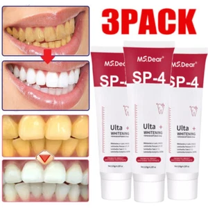 3 X Teeth Whitening Toothpaste SP-4 Probiotic Tooth Paste Deep Cleaning Care - Picture 1 of 13
