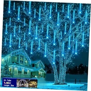 Outdoor Christmas Decorations, 24Tubes(Equivalent to 3 Sets of 8 Ice Blue - Picture 1 of 7