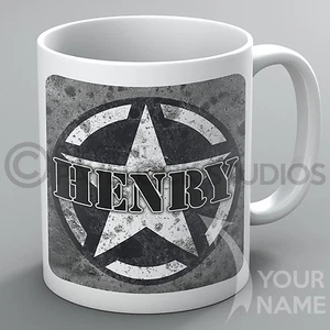 Name Mug Mugs Army Royal Navy Military HM Armed Forces RAF Veteran Birthday Gift - Picture 1 of 1