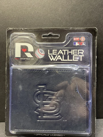 Black Leather Wallet MLB Baseball St. Louis Cardinals Billfold NEW Cover