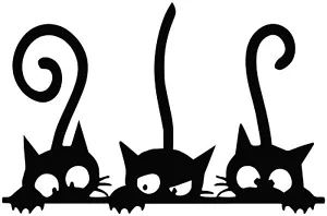 CATS WALL ART DECAL STICKER - Picture 1 of 1