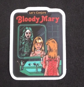 Let's Conjure Bloody Mary Retro Horror Sticker 2" x 1.58" (B) - Picture 1 of 2