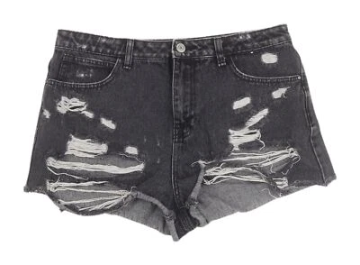 Denim Co. Women's Black Cut-Off Shorts, Size 14 - Image 1 of 4