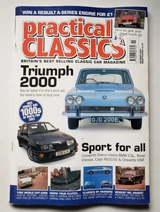 Practical Classics Oct 2001 British Car Magazine Triumph 2000 Cosworth Sierra - Imagen 1 de 3