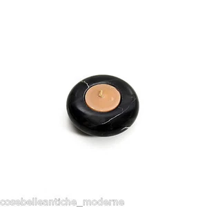 Pocket Candles IN Marble Black Vintage Black Marble Candle Holders Classic Home - Picture 1 of 1