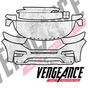 2020-2024 Ford Explorer ST Frontal Pre-Cut Paint Protection Film Clear Bra PPF - Foto 1 di 4