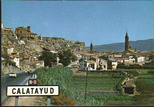 ANTIGUA POSTAL CALATAYUD AL FONDO LA PEÑA ZARAGOZA ARAGON POSTCARD CC01638 - Bild 1 von 1