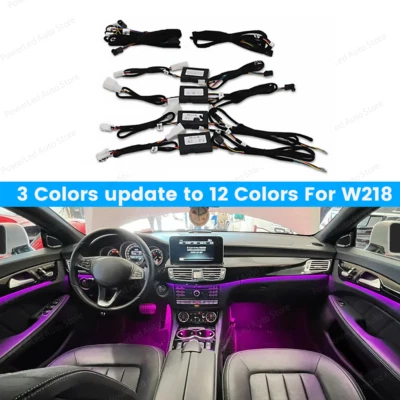 For Mercedes Benz W218 CLS-Class Ambient Light 12 Color Interior Parts LED Trim - Image 1 of 4