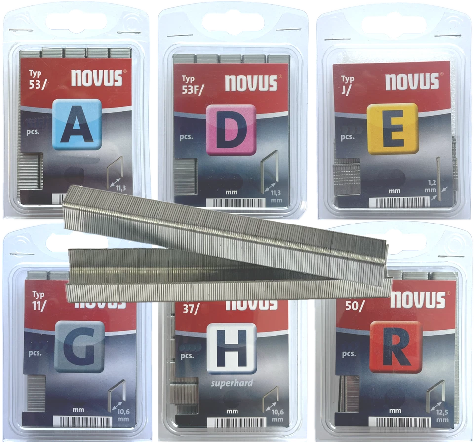 Novus Tackerklammern Nägel Auswahl Typ 53 53F A D E G H R 4 - 30 mm f. Tacker - Bild 1 von 1