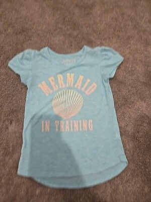 Camiseta de manga corta Jumping Frijoles para niños y niñas talla 6 Lt azul "Sirena en entrenamiento" Foto 1 de 3