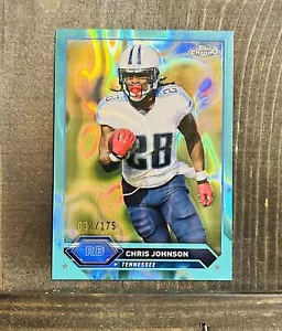 2024 Topps Chrome Chris Johnson #37 Aqua Lava Refractor Tennessee Titans 32/175 - Picture 1 of 2