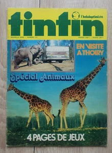 TINTIN HEBDOPTIMISTE **N°112 NOUVELLE SERIE SPECIAL ANIMAUX ** 1975 - Bild 1 von 2