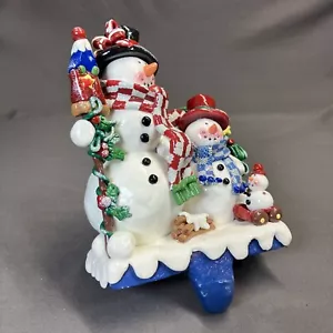 Gancho para medias de muñeco de nieve de arcilla / manto para chimenea / soporte para colgar Navidad / defecto #2 - Imagen 1 de 16