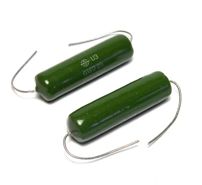 2x Power-Widerstand f. Röhrenverstärker & Co., Draloric GWD25, 25W, glasiert 1k+ - Bild 1 von 4