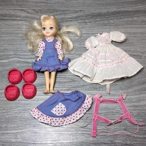 1985 Hasbro My Little Pony Megan Picknick im Park Outfit + weißes Kleid MLP G1 - Bild 1 von 11