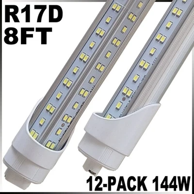 12 Piezas R17D 8 Pies Tubo LED Bombillas Base HO 144W T8 Giratorio LED Tienda Luz 		 Foto 1 de 4