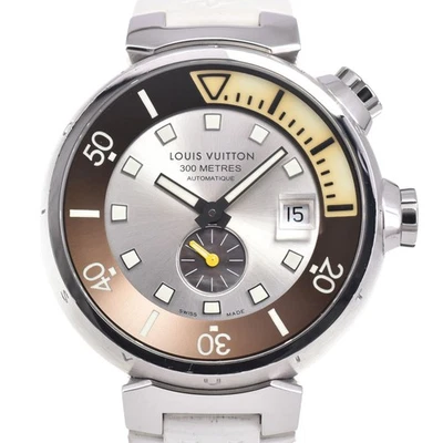 LOUIS VUITTON Pandereta Buceo Q103M Pequeño Segunda Fecha Automático Para Hombre C#144118 Foto 1 de 4