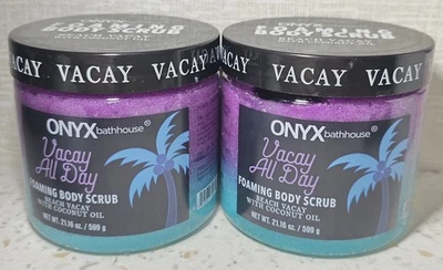 Lot Of 2 ONYX Bathhouse Vacay All Day Foaming Body Scrub Beach Coconut Exfoliate - Image 1 of 4