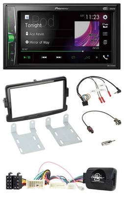 Pioneer 2DIN Lenkrad DAB USB Bluetooth Autoradio für Dacia Sandero ab 13 piano-s - Bild 1 von 4