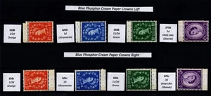 Wilding Specialist - Blauer Phosphor Creme Papier seitlich Wmk mit Selvage (MNH) - Bild 1 von 3