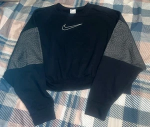 Nike Sweatshirt für Damen, Gr. XXL Rundhals, Crop Top Schnitt, Farbe Schwarz - Bild 1 von 5